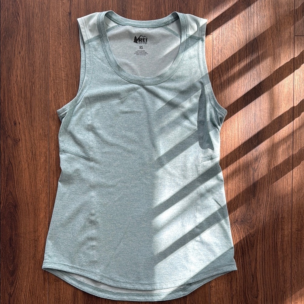 REI Screenline Tank XS Teal Breathable Lightweight Athleisure Summer Run Hike